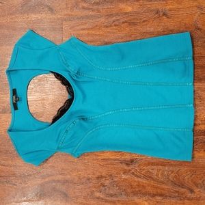 GUESS teal top with lace
